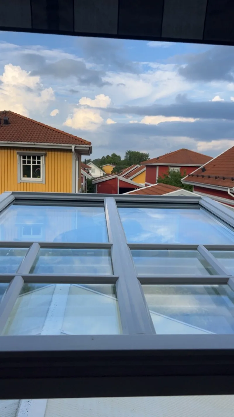 Takfönster efter fönsterputs